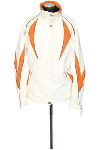 Descente Ladies Ski Jacket Titan Thermo 42 Ecru Orange Short Waterproof Padded - Picture 1 of 5
