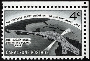 Canal Zone Stamp Scott # 157 Mint NH VF-XF 4 Cents Thatcher Bridge Commemorative - Picture 1 of 1