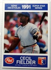 CECIL FIELDER -1991 Post Kraft Foods Superstar Series 