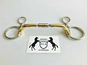 Baucher Hanging Cheek Copper Barrel Snaffle Horse Bit German Silver PEA S.Steel - Picture 1 of 4