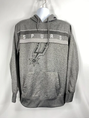 San Antonio Spurs UNK NBA Hoodie Sweatshirt Large Gray Pullover Cover