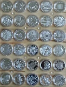 10 Euro Gedenkmünzen Silber PP VFS von 2002 - 2010 in Kapseln - 50 Stück - Bild 1 von 2