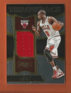 2016-17 Select Throwback Luol Deng camiseta usada en el juego #d 166/199 Chicago Bulls - Imagen 1 de 2