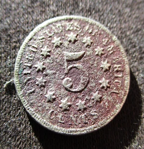 5 CENTS 1868 "SHIELD NICKEL" UNITED STATES OF AMERICA (3) - Picture 1 of 2