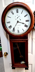 ANTIQUE SETH THOMAS#2 WALNUT WALL  REGULTOR CLOCK- SEE DETAILS - Picture 1 of 8