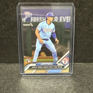 2024 Topps Now 47 Justin Foscue Records 1st MLB Hit and RBI Texas Rangers Rookie - Picture 1 of 2