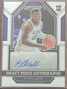 KJ WILLIAMS 2023-24 Panini Prizm Draft Picks RC #DPA-KJW Auto Autograph Rookie - Picture 1 of 3