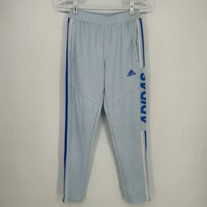 Adidas Pants Youth Medium Blue Tiro 19 Training Soccer Athletic Ankle Zip Boys - Picture 1 of 11