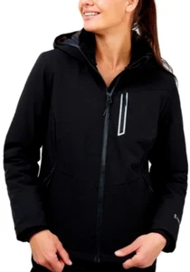 Free Country Women's Black Water Resistant 3-Layer Softshell Snow Jackets #350 - Picture 1 of 4