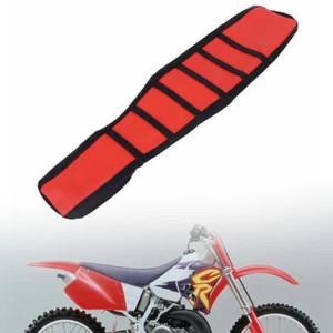 Gripper Soft Seat Cover Rear Red Motor Ribbed Fit For Honda CR125 94-1996 - Foto 1 di 14