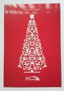 VIRGIN TRAINS EAST COAST CHRISTMAS MENU First Class Restaurant Car Dining Rail - Foto 1 di 3