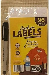 Clothing Labels Self-Stick No-Iron Write-On, Writable Fabric Labels, With Marker - Picture 1 of 8