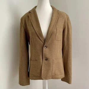 Ralph Lauren Wool Blend Brown Herringbone Preppy Old Money Academia Blazer - Picture 1 of 8
