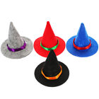  4 Pcs Non-woven Fabric Mini Witch Hat Halloween Wine Caps Decorations