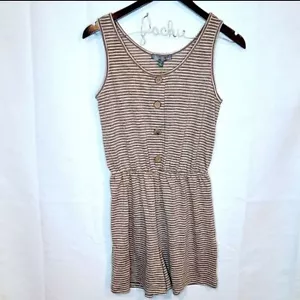 Good Luck Gem Striped Shorts Romper Size Small - Picture 1 of 7