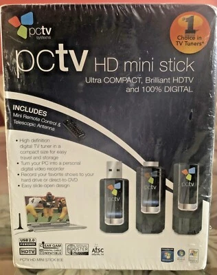 NEW Hauppauge PCTV HD Mini Stick USB 100% Digital HDTV Tuner + Remote Antenna - Image 1 of 4