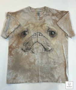 Pug Face Shirt / The Mountain / 100% Cotton / Tan / Size L / Kids 11-12 - Picture 1 of 5