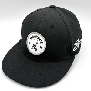TaylorMade Spider Black Tour Issue PGA LIV Snapback Baseball Golf Hat Preppy - Picture 1 of 6