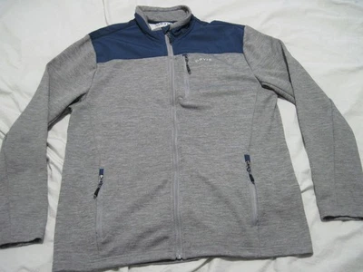 Chaqueta Orvis Cremallera Completa Para Hombre Talla Mediana Gris Azul Malla Adherida Ligera Polar Foto 1 de 4