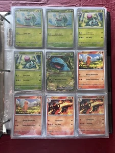 Pokemon 151 Complete Base Set Binder Common Uncommon Rare Holo Ex Reverse Promos - Picture 1 of 19