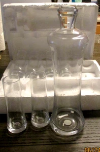Blocco Decanter Vodka Cristallo e 6 Bicchieri Nuovo - Foto 1 di 5