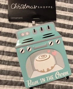“BUN IN THE OVEN”-Ceramic Ornament-Pregnancy-Pregnant-by Christmas Shoppe-NWT - Picture 1 of 5