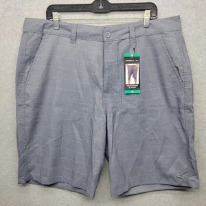 NEW O'Neill Mens 38 Stretch Walkshort 10" Inseam Casual Golf Shorts Indigo Plaid - Picture 1 of 21