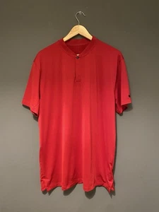 NIKE TIGER WOODS DRIFIT VAPOR POLO TW RED GOLF SHIRT SIZE LARGE ADULT - Picture 1 of 13