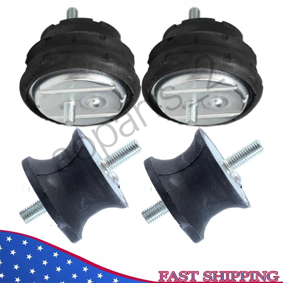 Juego de montaje de motor y transmisión 4 piezas. BMW 525i 528i 530i 1997-2003 2,5 L 2,8 L 3,0 L Foto 1 de 3