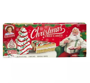 🔵 Nuevo Pasteles de Árbol de Navidad Little Debbie VAINILLA Pastelería Suave Horneada 8.62oz - Imagen 1 de 2