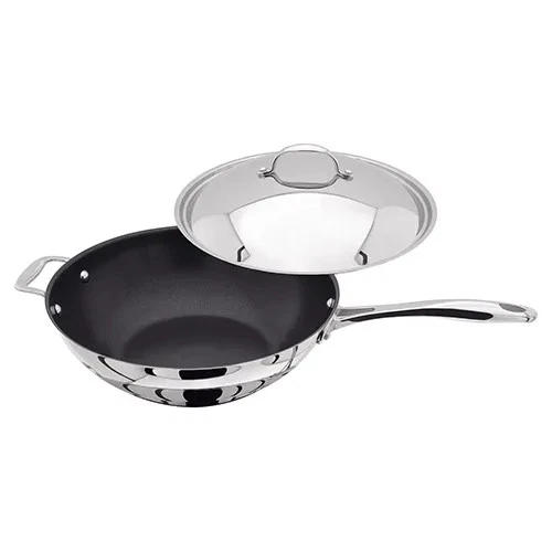 Stellar Wok with Lid – 7000 Profile range, 30cm, Non-Stick, Stainless Steel - Image 1 of 1