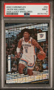 2022 Chronicles Asia Lucky Envelope Jalen Williams PSA 9 #8/8 Jersey Match - Picture 1 of 2