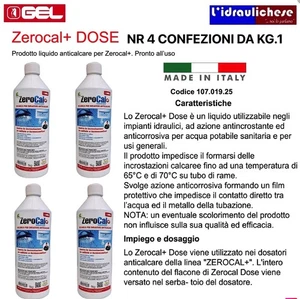 Gel Zerocal Dose Ricarica per Dosatori GEL 4 confezionI 1 Litro  10701925 - Foto 1 di 1
