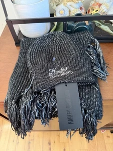 Harley Davidson Women's Hat and Scarf Gift Set - Black Beauty 97678-24VW NWT NEW - Picture 1 of 5