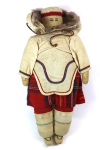 Muñeca nativa esquimal inuit indígena 12" ropa hecha a mano con leggings Amauti - Imagen 1 de 7