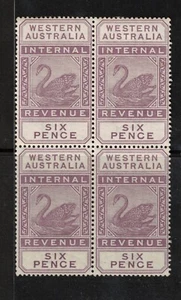 Western Australia #AR10 (SG #F14) Very Fine Mint Full Original Gum Block - Picture 1 of 2