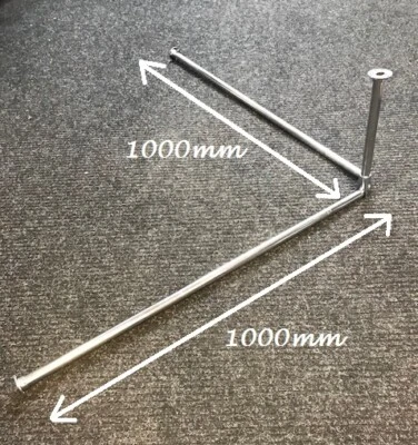 YORKSHIRE DISPLAYS LIMITED Fitting Room Curve Corner Rail Hanging Shop Changing Rooms Tube Wall Mount New