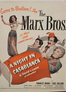 1946 The Marx Bros A Night In Casablanca Come To Bedlam Howl Raiser Vtg Print Ad - Picture 1 of 1