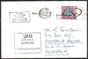 1975 Paquebot Cover New Zealand to Australia - Picture 1 of 2