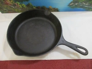 Vintage Wagner Ware Sidney -O- 1058A Nr. 8 10" Gusseisen Pfanne Ausgießer Ref. P10 - Bild 1 von 9