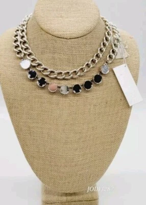 Collar de colección BABYLONE Paris con eslabones de cadena espejados en capas 16 pulgadas Foto 1 de 4