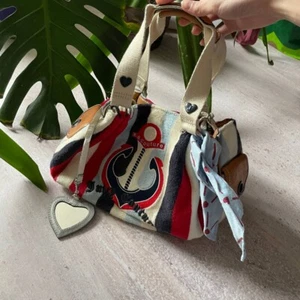 VINTAGE Y2K EXTREMELY RARE 00S JUICY COUTURE STRIPED BAG WITH MIRROR - Picture 1 of 22