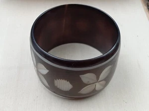 Wide Cuff Style Vintage plastic Bangle Bracelet: App. 9" Interior Circumference - Picture 1 of 8