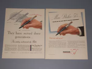 5 1944-1949 PARKER ""51" ANUNCIOS DE PLUMA ESTILOGRÁFICA PARKER ANUNCIOS DE REVISTA - Imagen 1 de 3