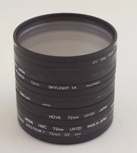 Lot of 14 72mm size lens filters UV, Skylight, AS IS filter - Picture 1 of 4