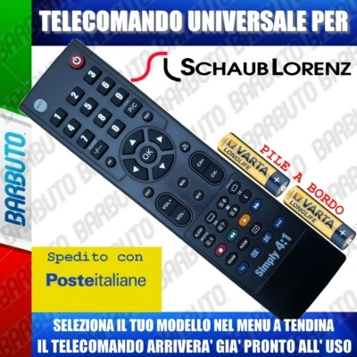 TELECOMANDO UNIVERSALE SCHAUB LORENZ CLICCA IL TUO MODEL LO RICEVERAI GIA PRONTO - Immagine 1 di 2