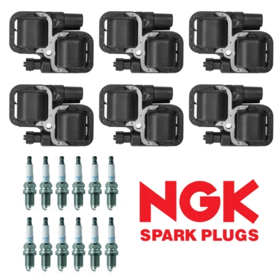 Ignition Coil & NGK Spark Plug for Mercedes-Benz C280 C320 G500 ML55 AMG UF359 - Image 1 of 4