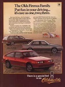 Oldsmobile Firenza Car 1984 vintage anuncio de revista de 1 página - Imagen 1 de 1