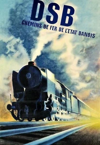DSB Chemins de Fer de l'Etat Danois Poster Druck - Bild 1 von 1