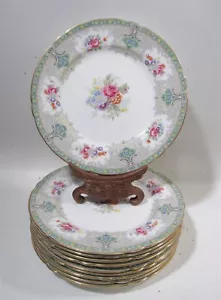 Vintage Shelley China England 13360 Georgian Green 10 Salatteller - Bild 1 von 7